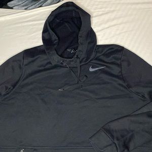 Black Nike hoodie with small zipper pocket inside Dry fit